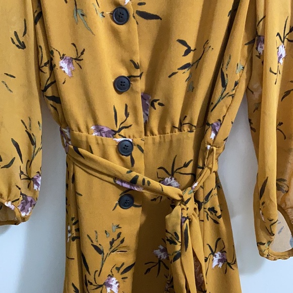 Dynamite floral dress - mustard yellow - Picture 3 of 8